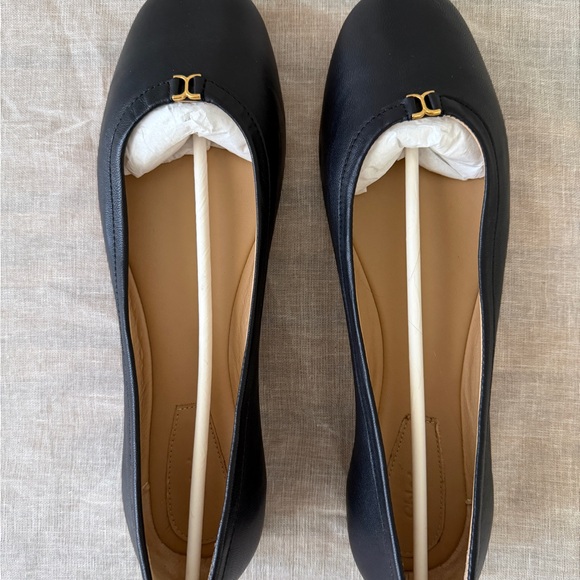 NEW Chloé Black Leather Ballet Flats - Picture 8 of 11